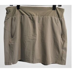 RBX Live Life Active Tan Skort Athletic Skirt With Built-in Shorts Women's L